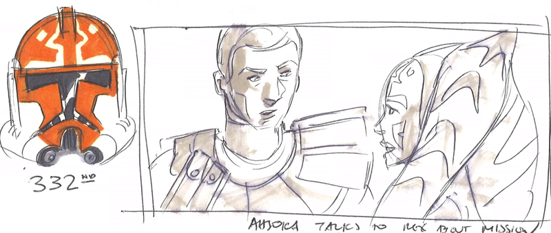 Anakin reveals one final gift for Ahsoka in storyboards from the Siege of Mandalore storyline.